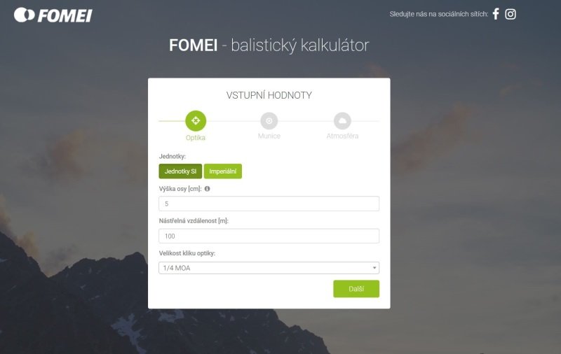 Balistický kalkulátor Balistický kalkulátor
