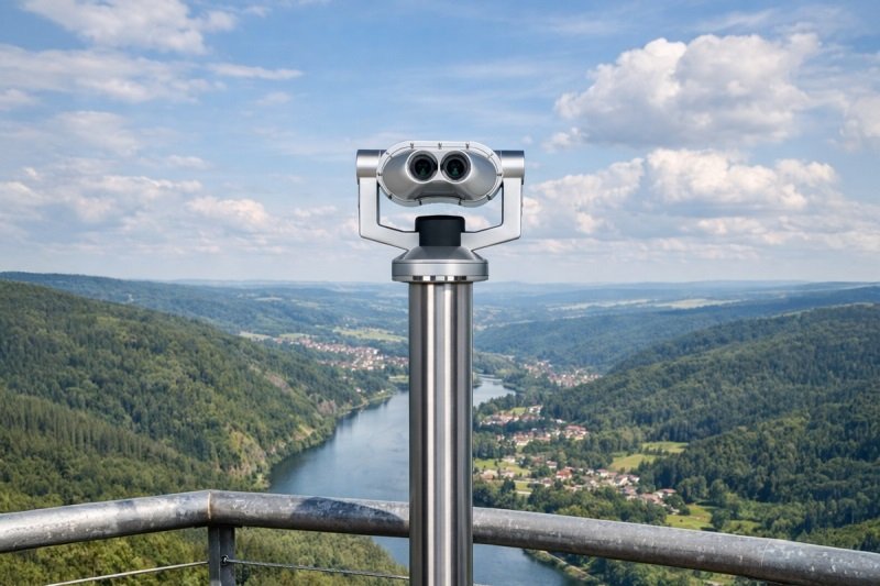 Observation telescope for public areas
