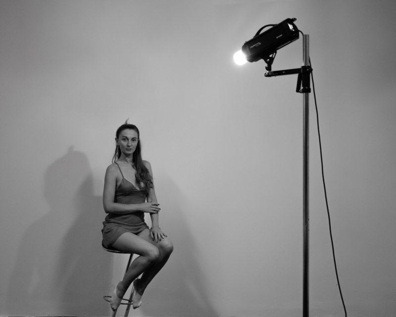 Ukázka svícení bez softboxu Ukázka svícení bez softboxu