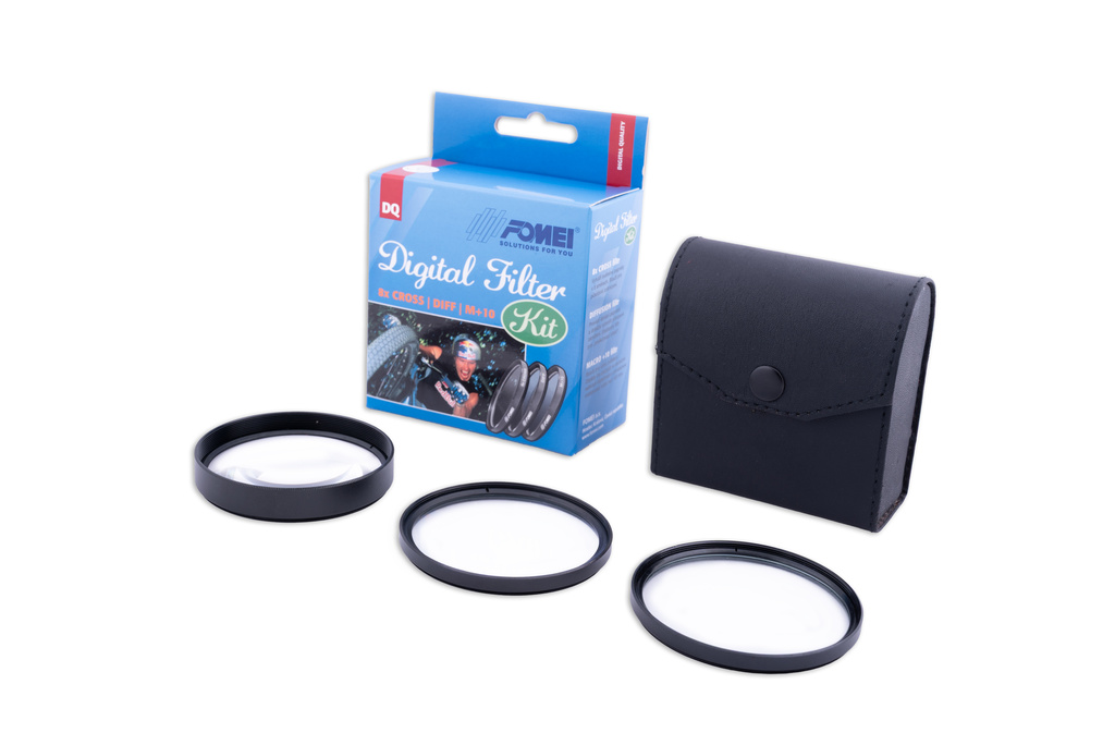 Sada efektových filtrů 62mm | Hvězdicový, difuzní, makro | FOMEI