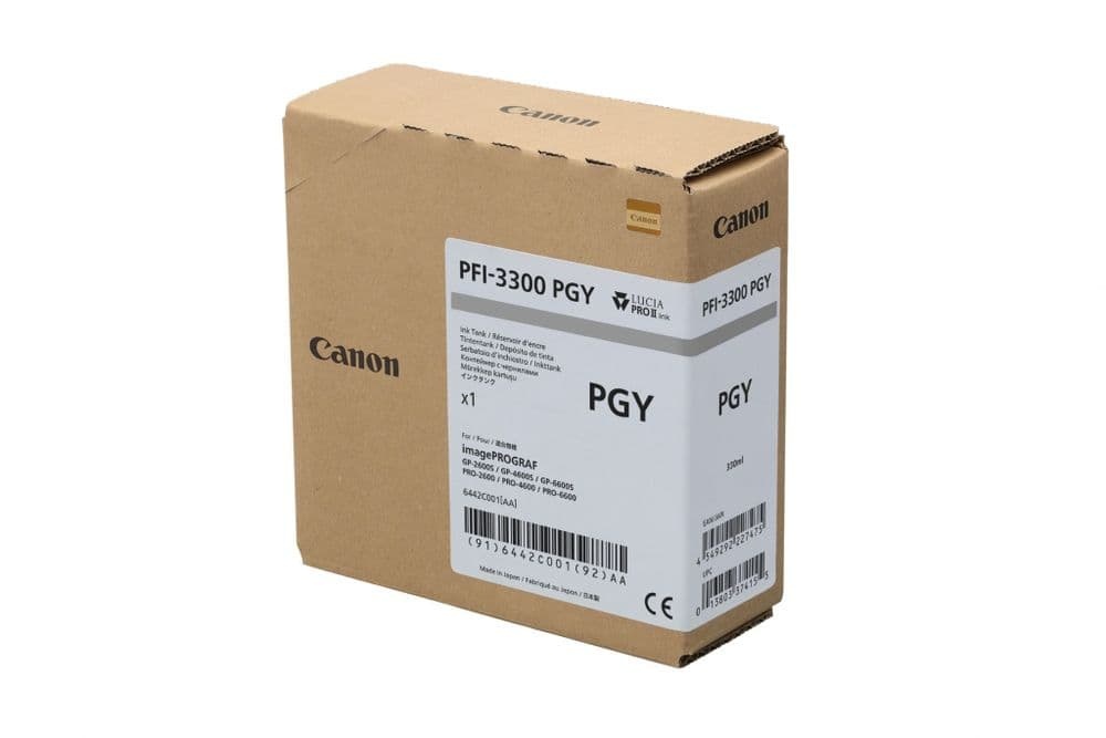 Canon cartridge PFI-3300PGY 330ml iPF PRO-2600/4600/6600