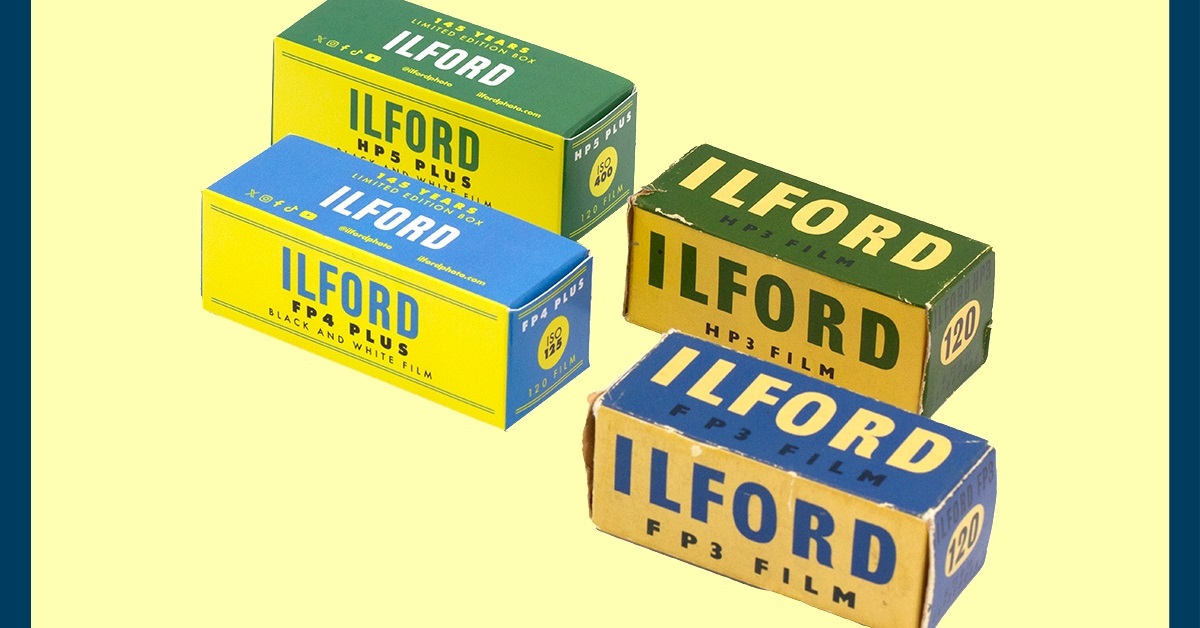 ILFORD FP4+ a HP5+ v RETRO designe